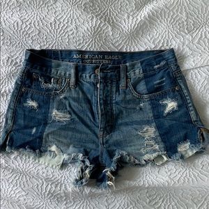 American Eagle double toned jean shorts
